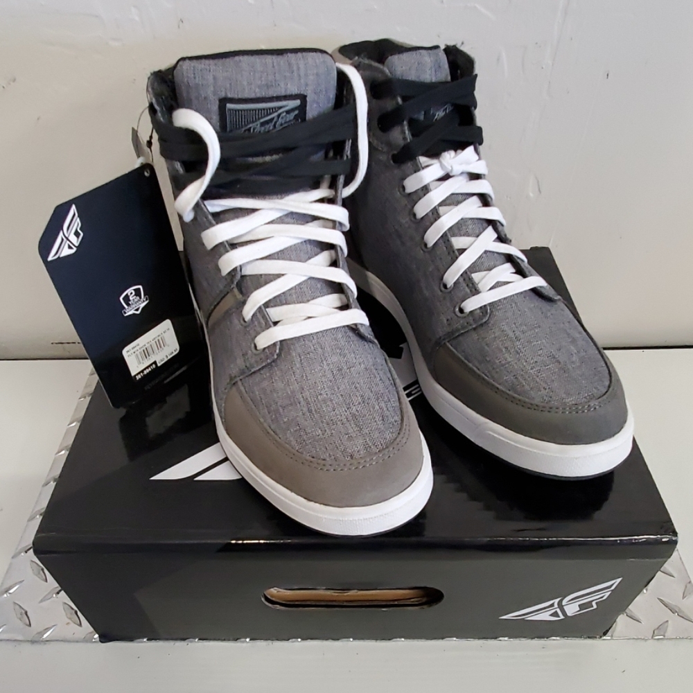 Fly Racing m16 textile riding shoes gray men sz10